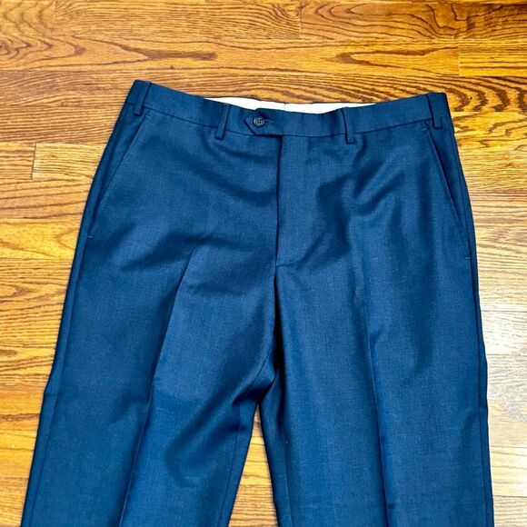Santorelli ROMEO Flat Front Dress Pants. Blue. Size 36. - Picture 2 of 11